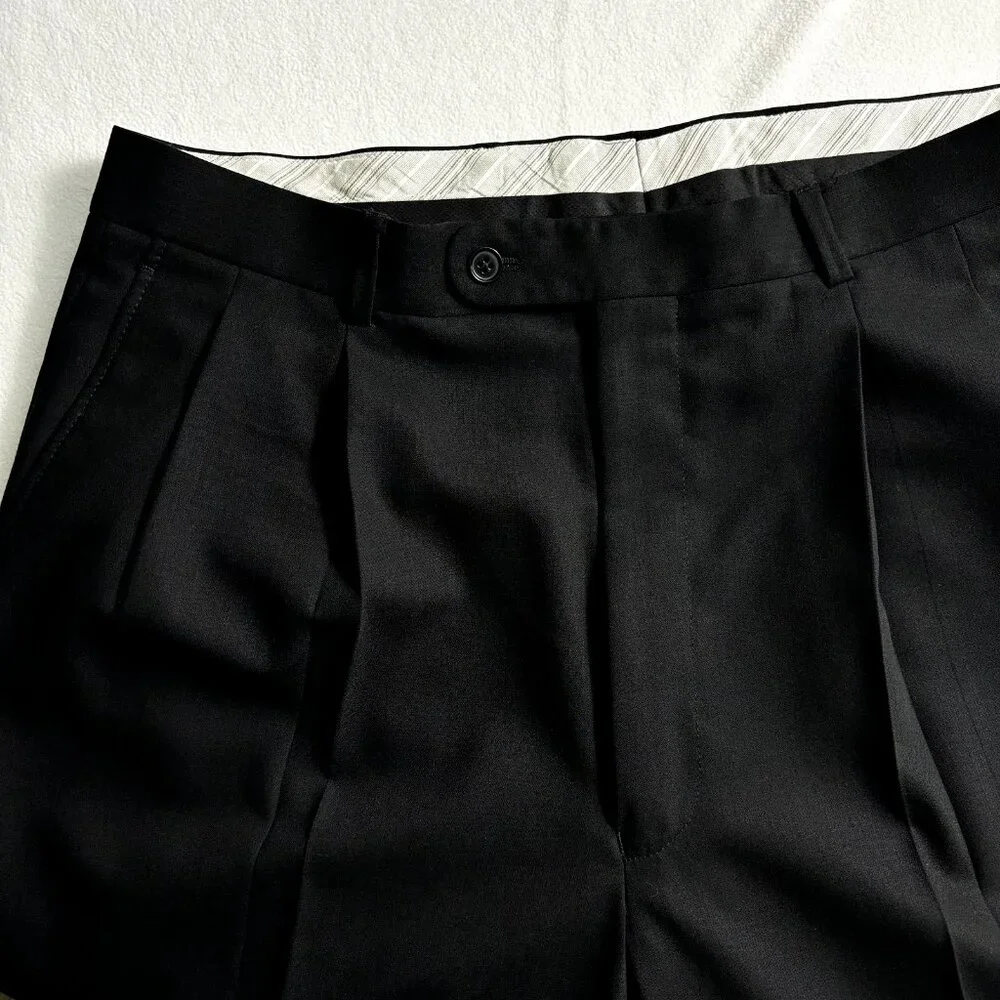 ULTIMO Uomo Men's Suit 42L Black Wool 2-Piece: Blazer & Dress Pants 36x31 Canada